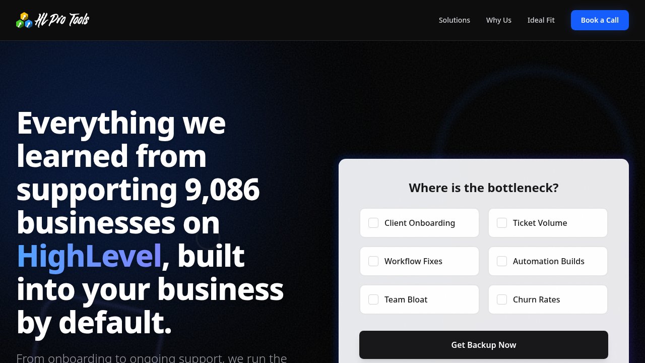 HL Pro Tools website preview