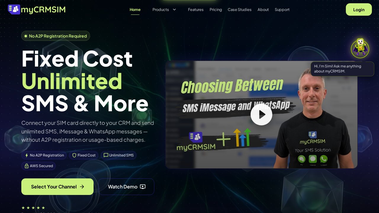 MyCRMSIM website preview