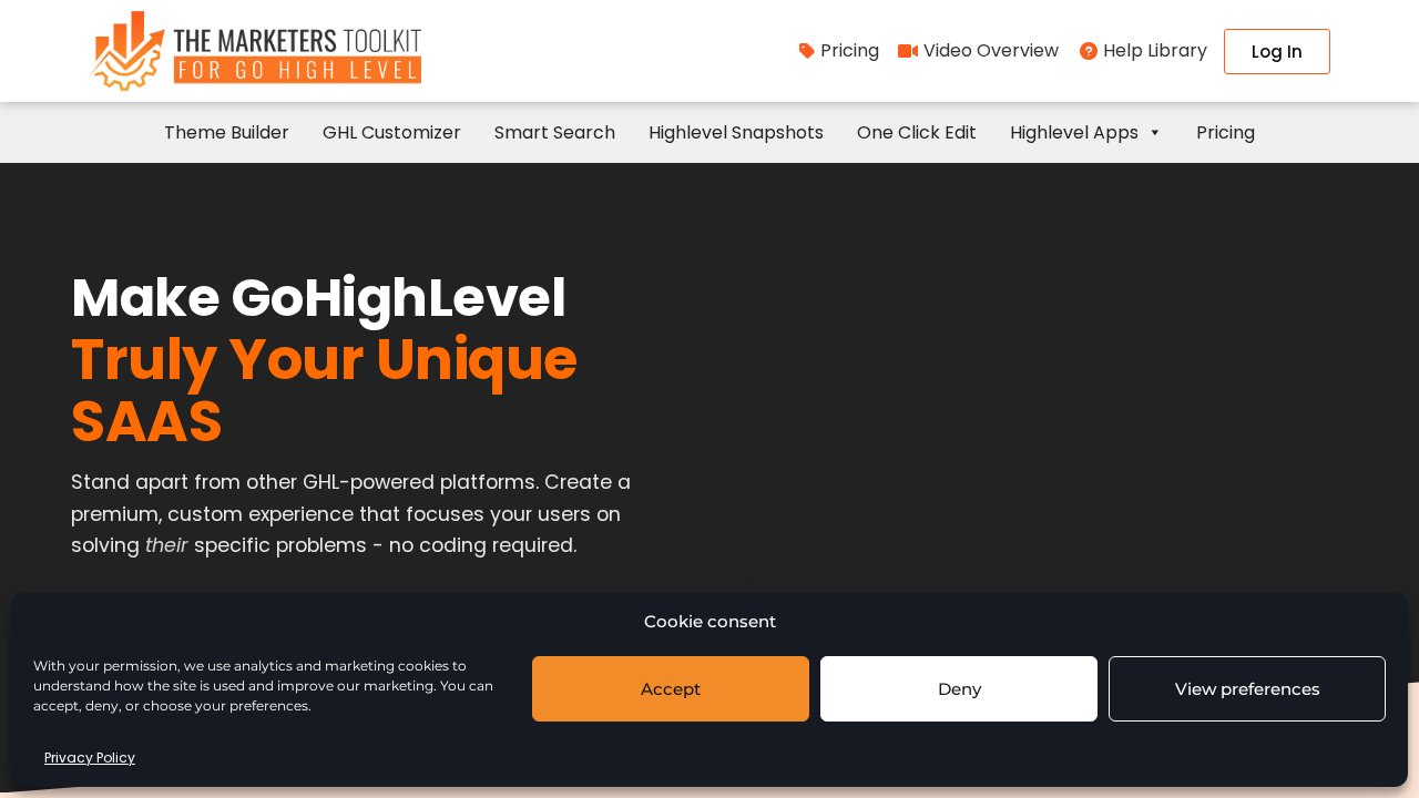 Marketers Toolkit website preview